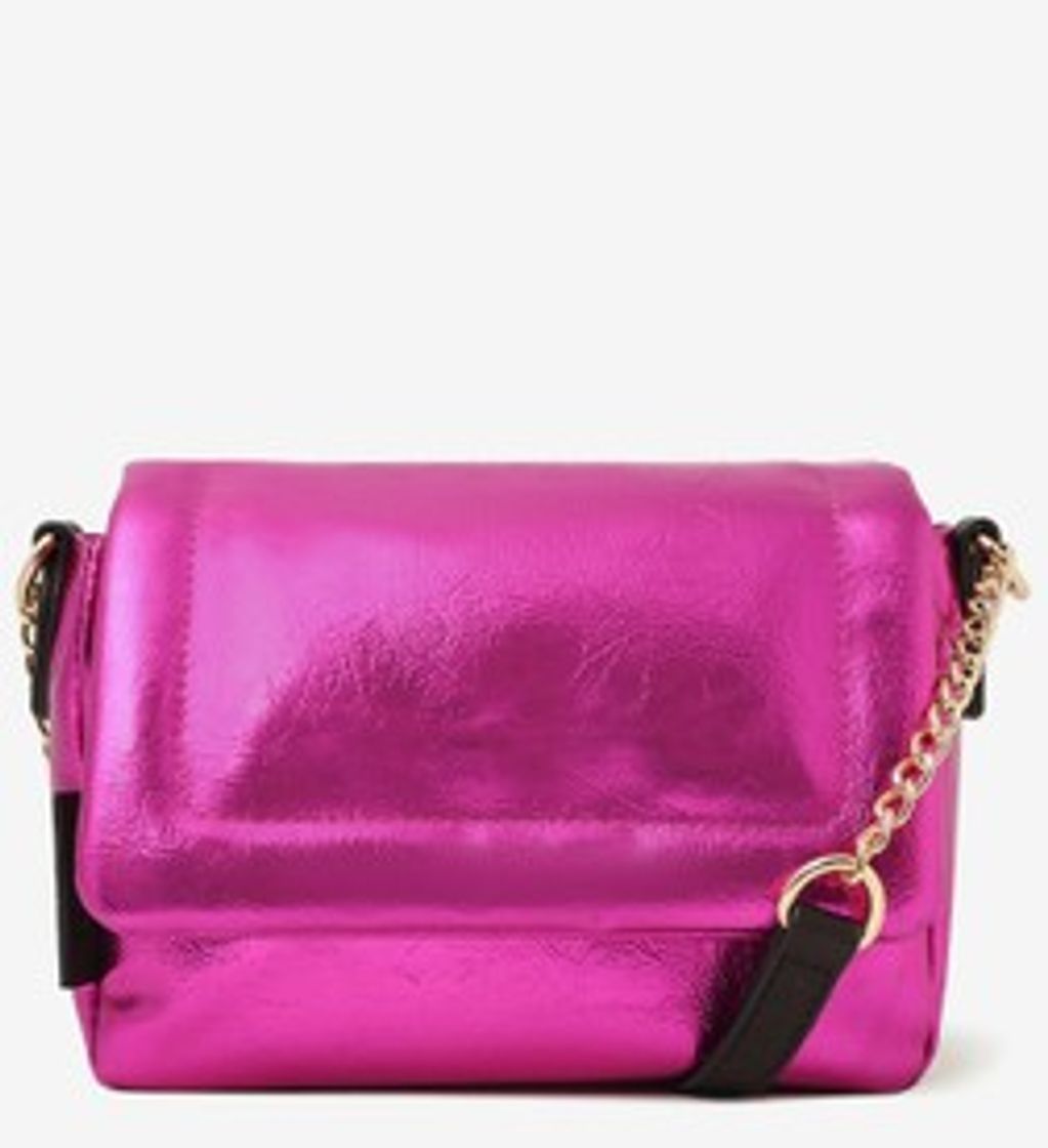 Fashion Bolsa Tiracolo Metalizada Rosa Vicky | Arezzo