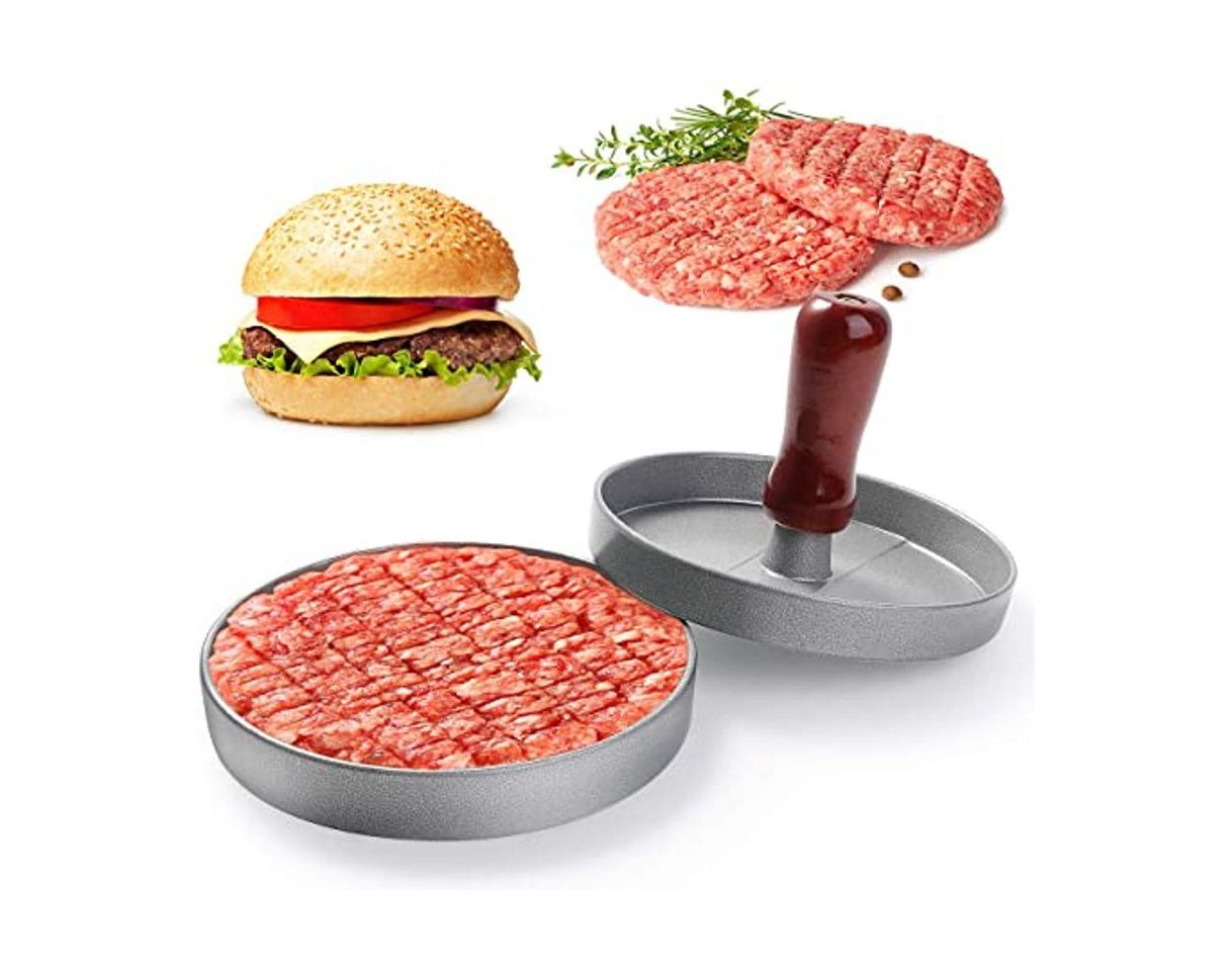 Social GWHOLE Prensa de Hamburguesa Antiadherente Molde Hamburguesa con 100 Papeles de Hamburguesas