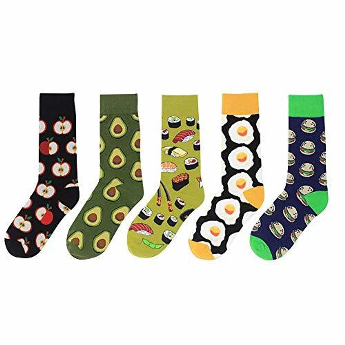 Fashion VJGOAL Unisex Hombres Mujeres Adultos Moda Impresión de alimentos Calcetines de tubo