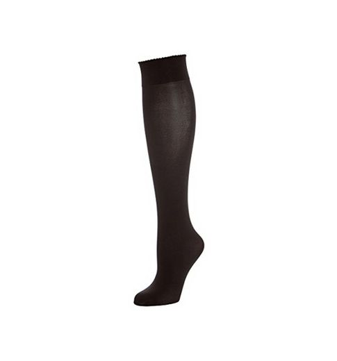 Wolford Velvet de Luxe 50 Knee-Highs - Mujer nearly black