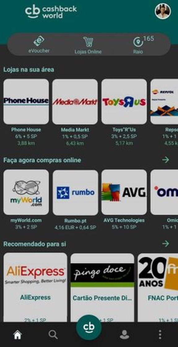 Aplicaciones Cashback World app