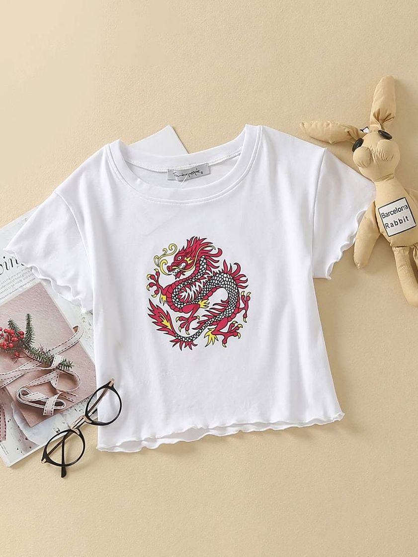 Fashion Blusa con estampado de Dragón 🐲 