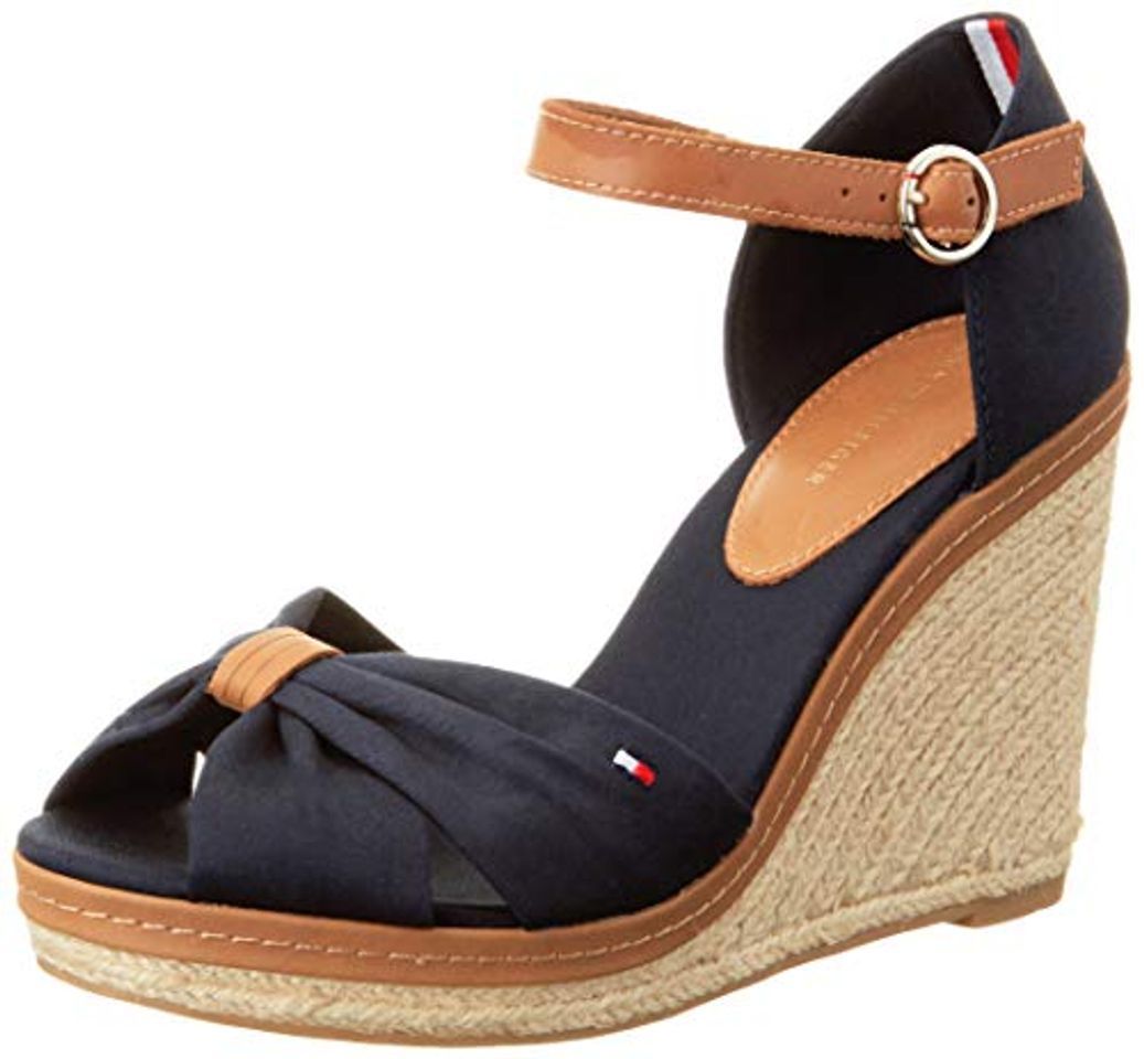 Fashion Tommy Hilfiger E1285lena 56d, Alpargatas de Cuña para Mujer, Azul