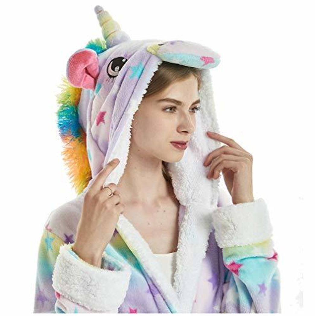 Fashion Bata Encapuchado, Unicornio Batas de Baño Onesie Adultos Pijamas de Animales Camisón