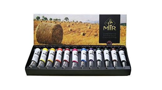MIR Pack OLEOS Set con 12 Tubos de Pintura al óleo Campos