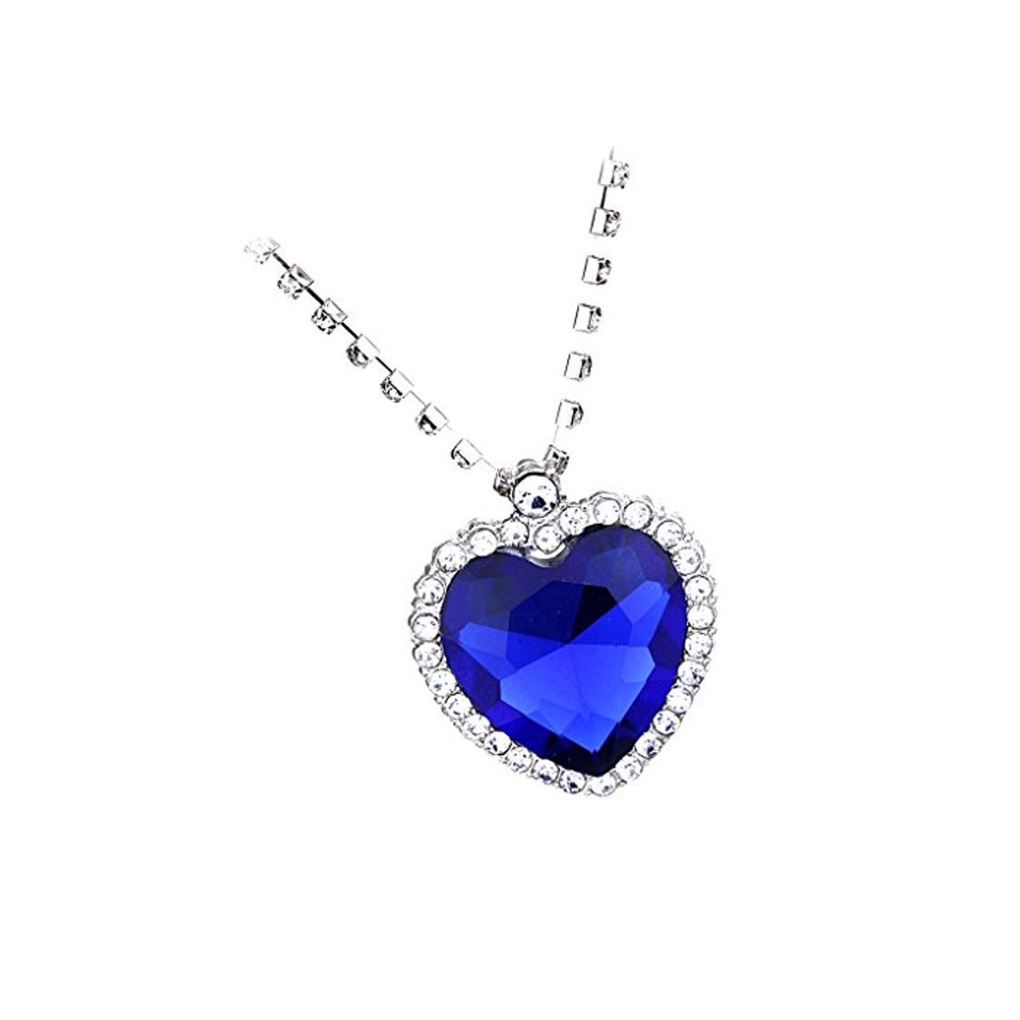 Product sharprepublic Titanic Collar Colgante de Cristal Azul para Chica Mujer