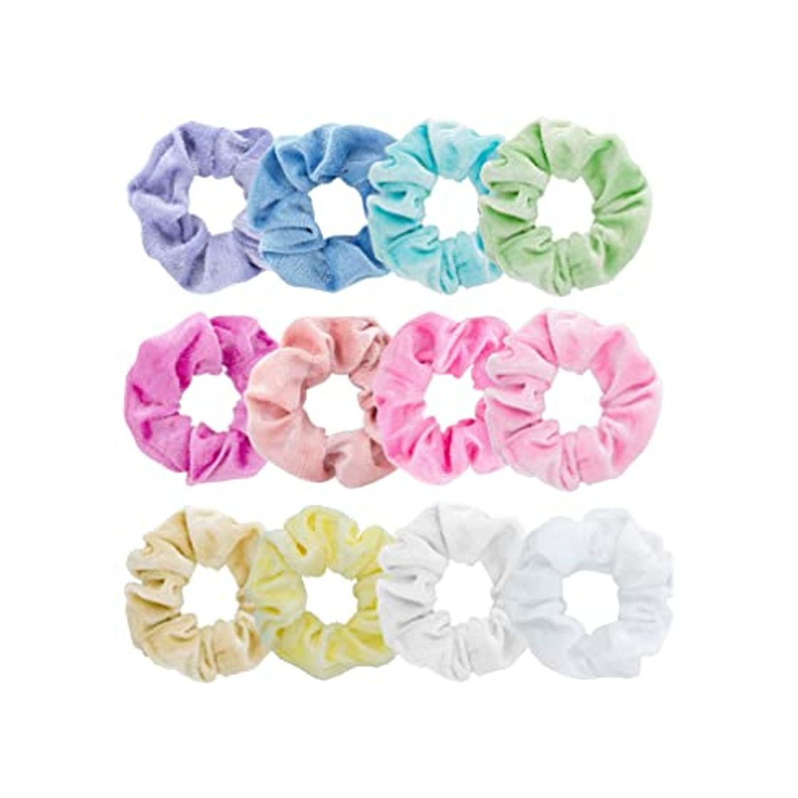 Moda KATELUO 50 Scrunchies Terciopelo