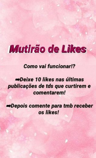 Mutirão de Likes!❤