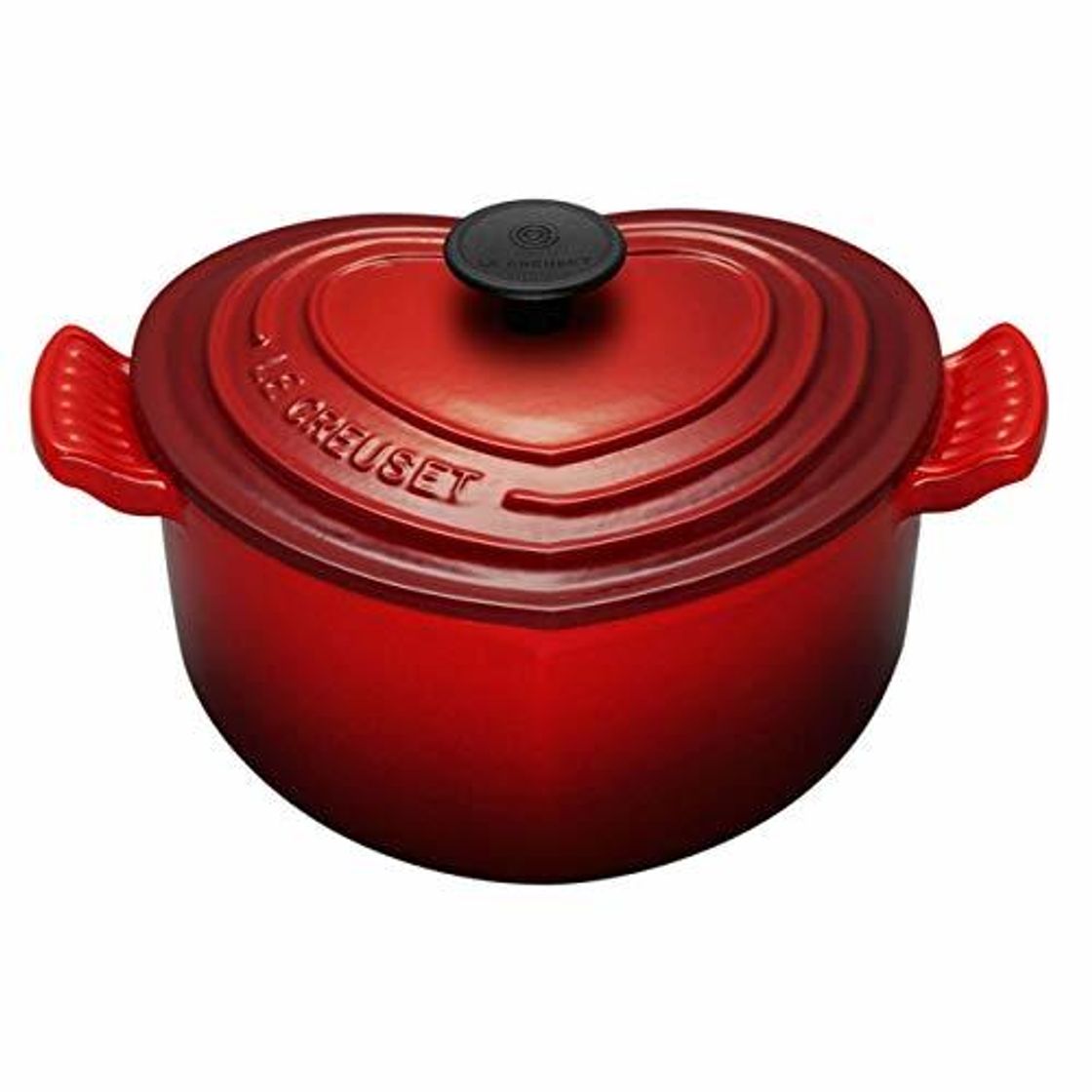 Social Le Creuset - Cacerola con forma de corazón de hierro colado esmaltado