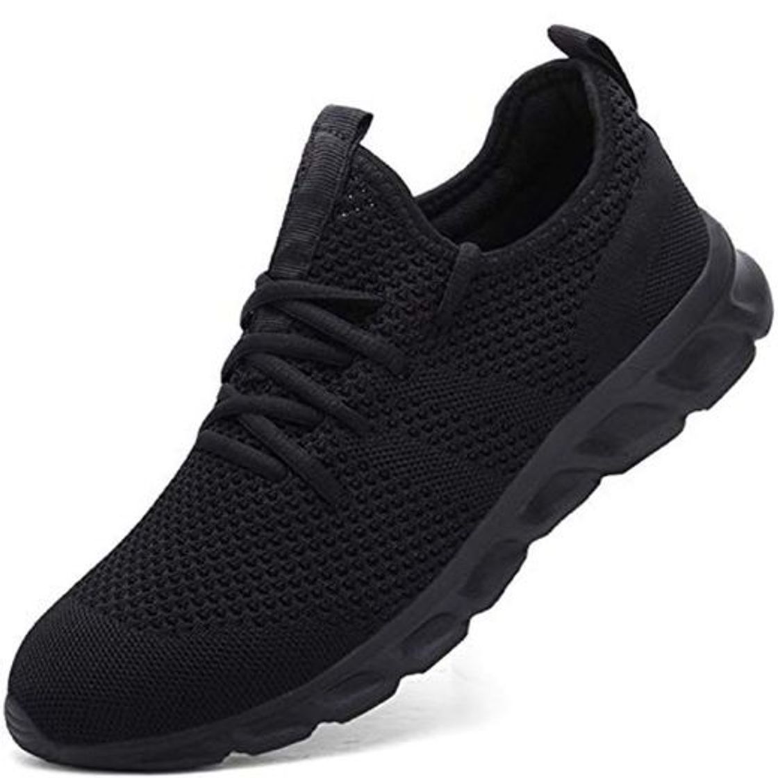 Moda Zapatillas de Running para Hombre Casual Tenis Asfalto Zapatos Deporte Fitness Gym Correr Gimnasio Deportives Transpirables Seguridad Atlético Trekking Bambas Plataform Sneakers Negro 41 EU