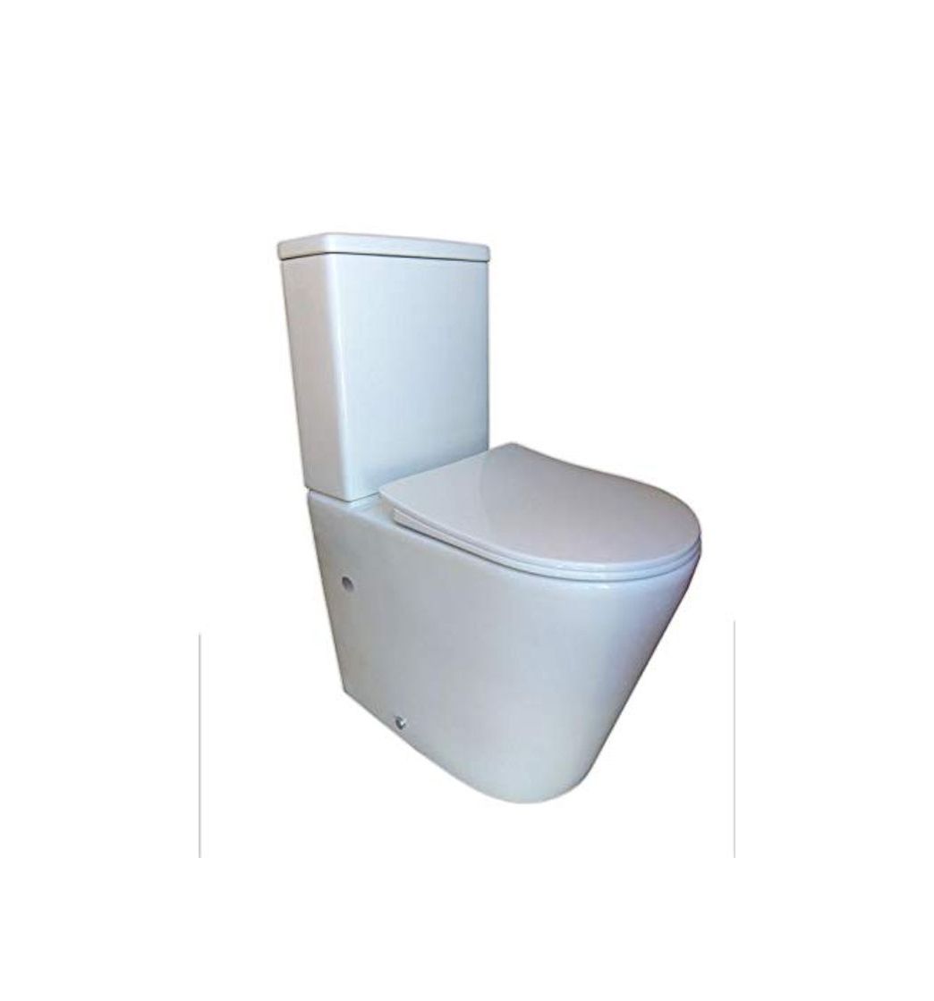 Productos Pack WC de Inodoro Round compacto adosado a la pared con salida dual y sistema rimless