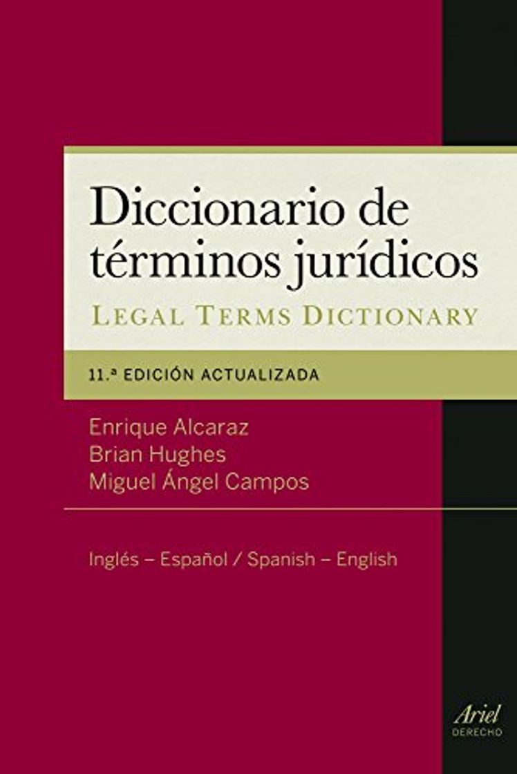 Libro Diccionario de términos jurídicos: Inglés-Español, Spanish-English