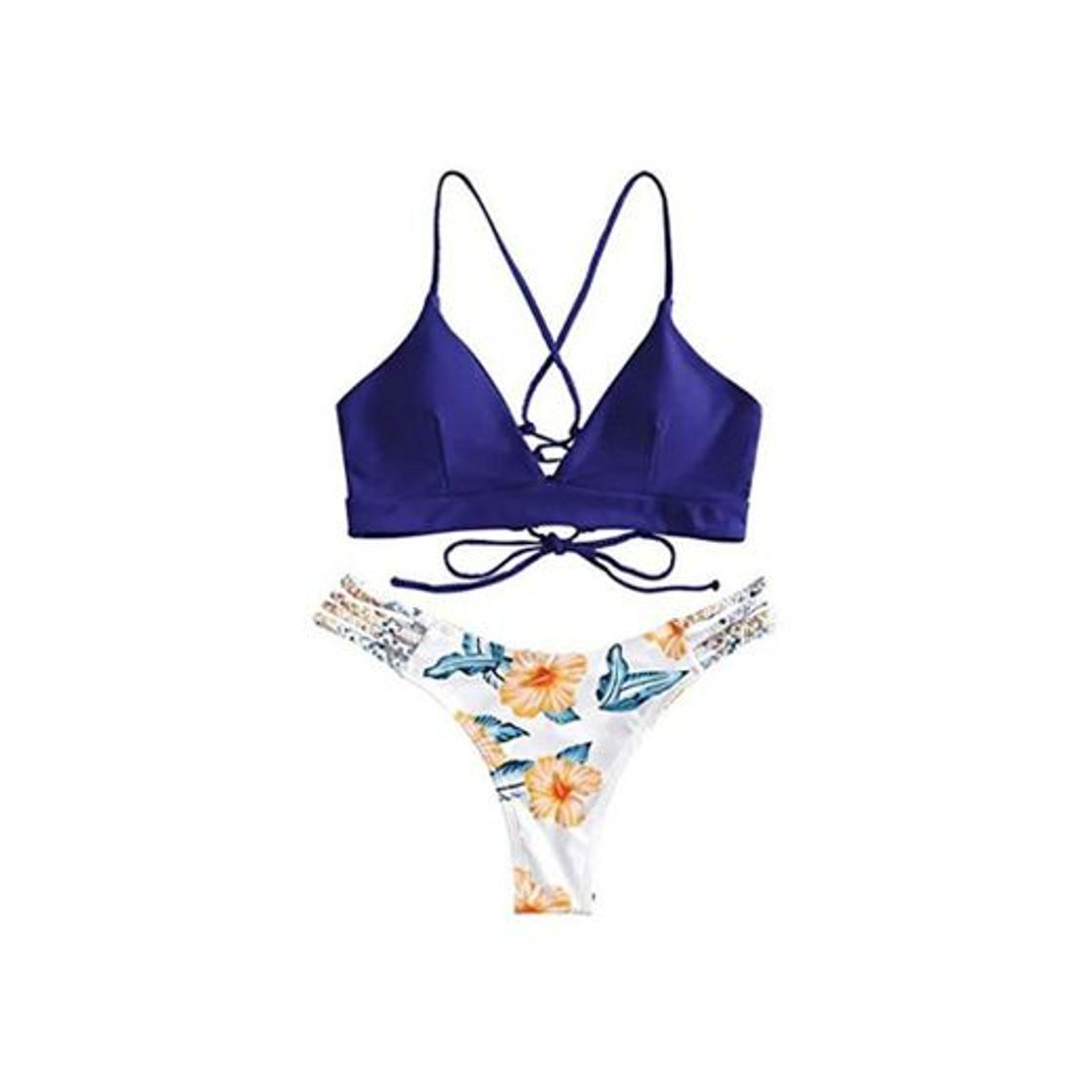 Social riou Bikini Conjuntos de Bikinis para Mujer Push Up Mujeres Traje de BañO Estampado Bohemio Dividido BañAdores con Relleno Tops y Braguitas Mujer 2019 brasileños vikinis