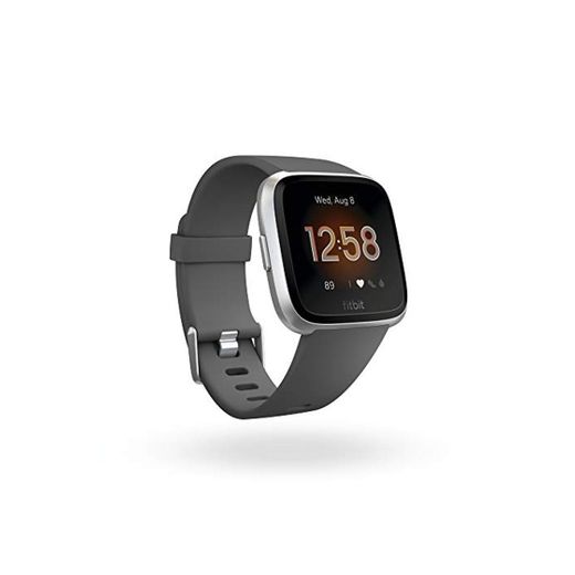 Fitbit Versa Lite - Reloj Deportivo inteligente Smartwatch, Adultos Unisex, Gris/Oscuro,Gris