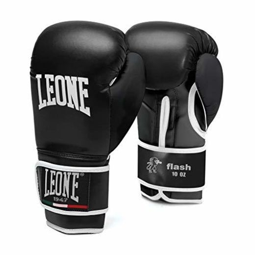 Leone 1947 Guantes de Boxeo, Modelo Flash Negro Negro Talla