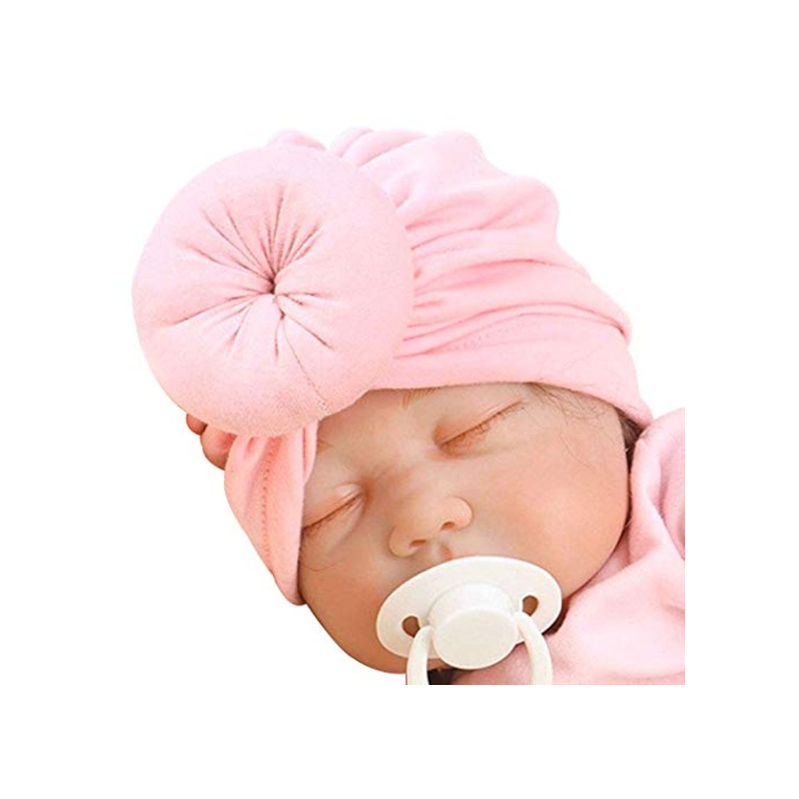 Fashion Fashband Baby Hat Knotted Round Soft Hat Algodón Sombrero Turbante Diadema Baby