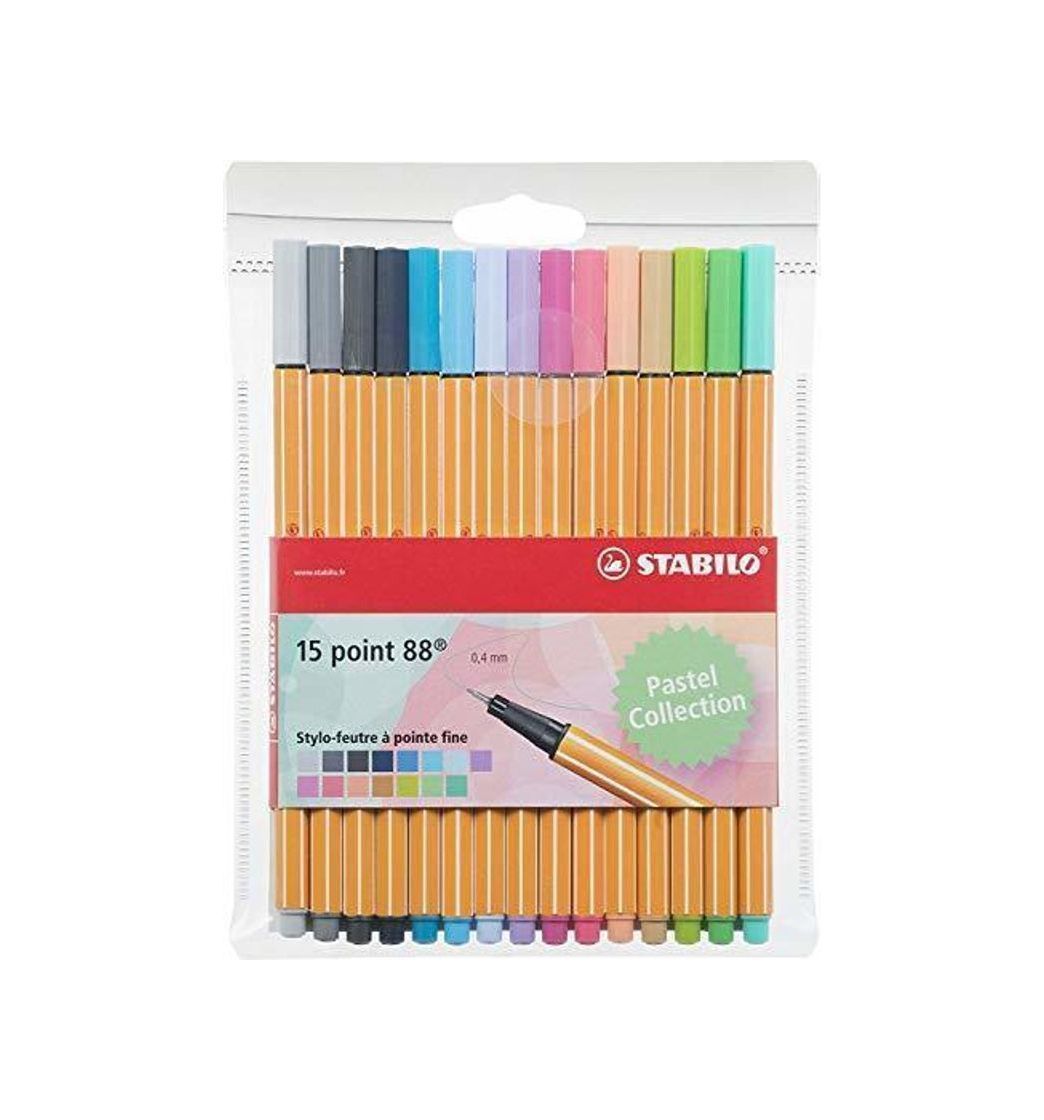 Social Stabilo Point 88 - Terciopelo de bolígrafos Punta Fina - Colores Neon