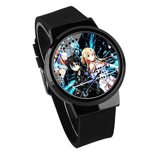 Relojes de Pulsera Sword Art Online Sao Watch Anime Periférico Impermeable Pantalla Táctil Reloj para Estudiantes Masculinos Y Femeninos  P