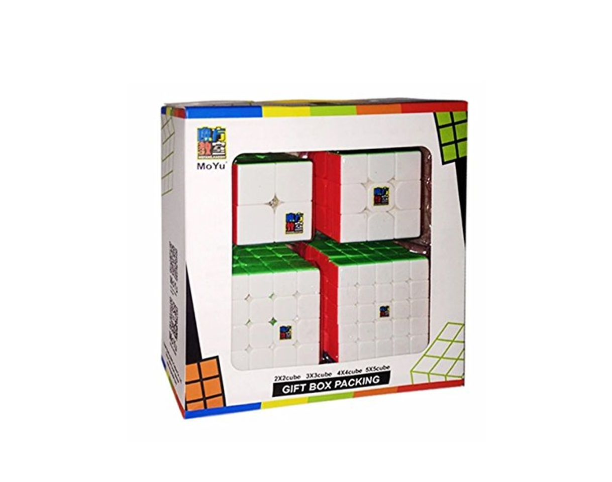 Producto Set de 4 Cubos Competicion MoYu MF2 2x2 3x3 4x4 y 5x5 Gift Box Packing MF9301