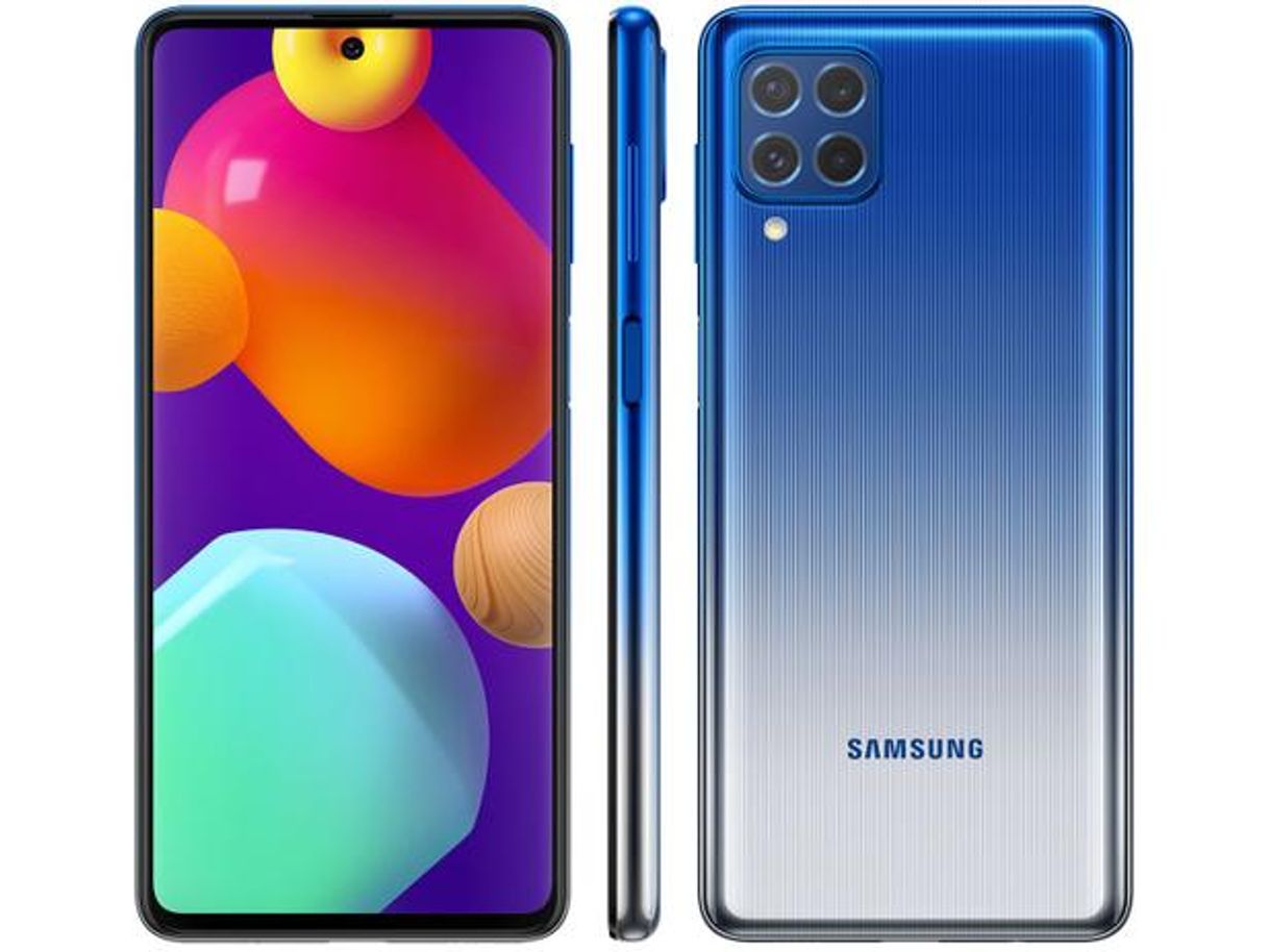 Social Smartphone Samsung Galaxy M62 128GB Azul - 4G 8GB RAM Tela 6,7”