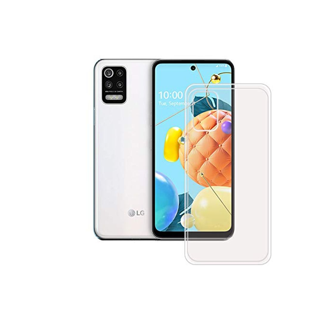 Producto YZKJ Funda para LG K62 Plus,Ultra Fina Silicona Trasparente Carcasa Anti-arañazos TPU