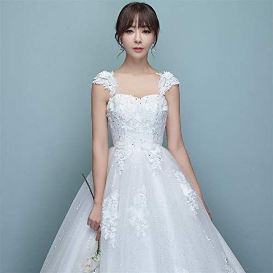 Social NO BRAND Vestido real Foto Vestidos de Noivas Perlas de bola del