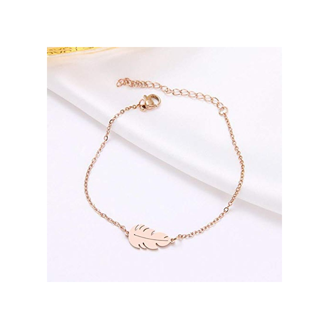 Social Homie Pulsera de Acero Inoxidable para Mujer   Hombre de Plumas Oro y Oro Rosa Color