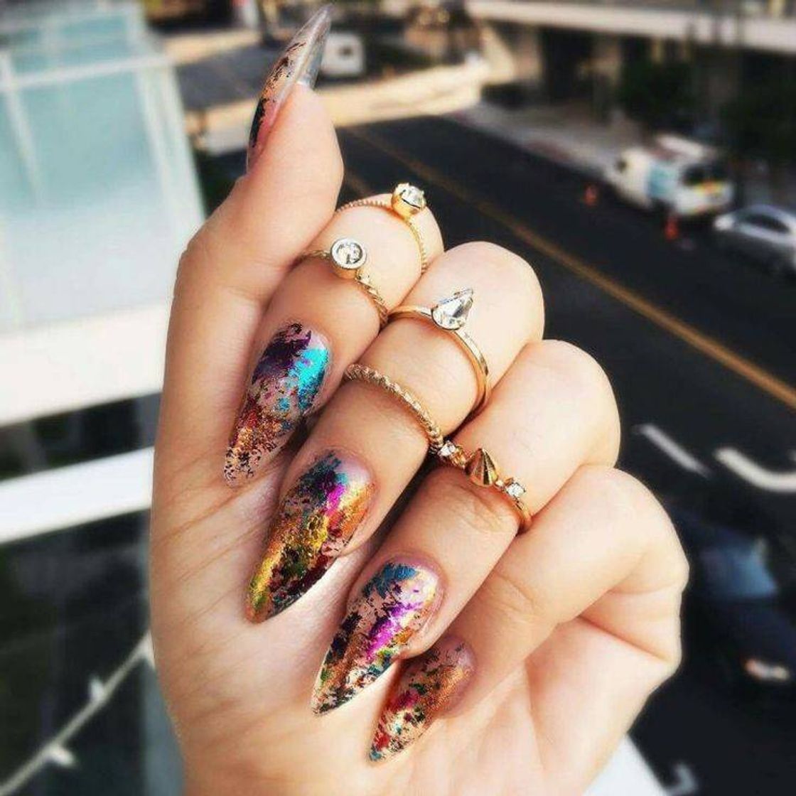 Moda Unhas stiletto decoradas 