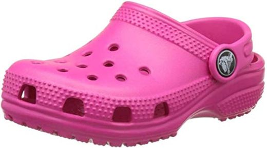 Crocs Classic Clog Kids Roomy fit Zuecos Unisex niños, Rosa