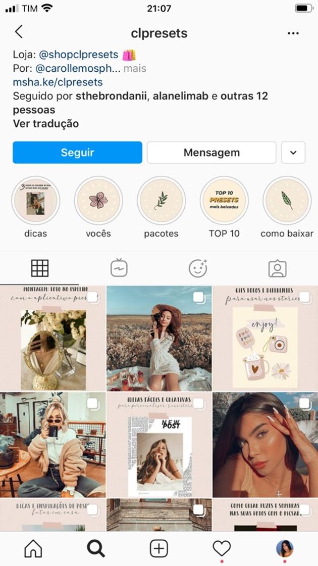 Fashion Dicas para seu Instagram e presets grátis 