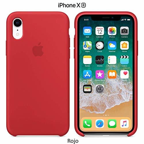 Electrónica Funda Silicona para iPhone XR Silicone Case, Logo Manzana, Textura Suave, Forro