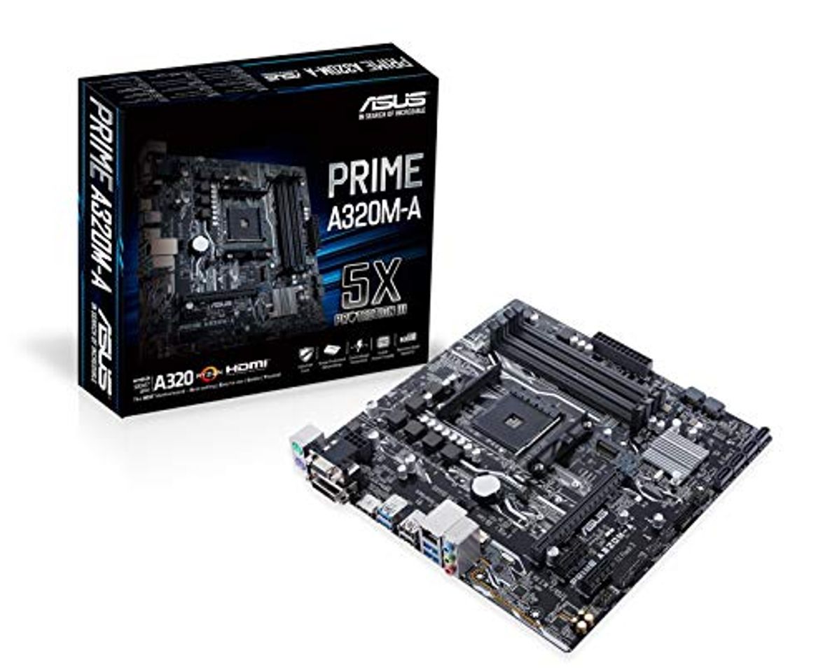 Electrónica ASUS PRIME A320M-A - Placa Base AMD AM4 mATX con iluminación LED