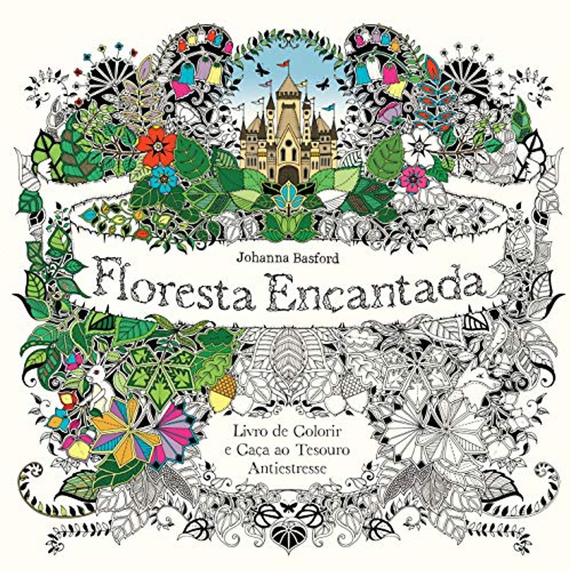 Book Floresta Encantada. Livro de Colorir e Caça ao Tesouro Antiestresse