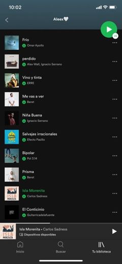 Mi lista de Spotify