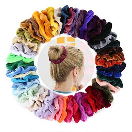 50 Colores Velvet Elástico Hair Scrunchies