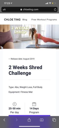 2 Weeks Shred Challenge

