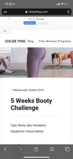 5 Weeks Booty Challenge