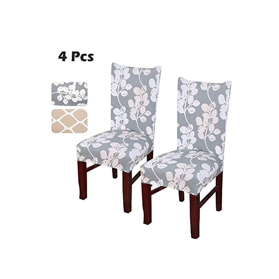 Social Sayopin Funda para Silla De Comedor Juego De 4 Fundas De Silla De Elastina Spandex para Cocina Lavable para Banquetes Y Ceremonias En El Hotel Silla De Comedor Fundas De Asiento Adecuadas