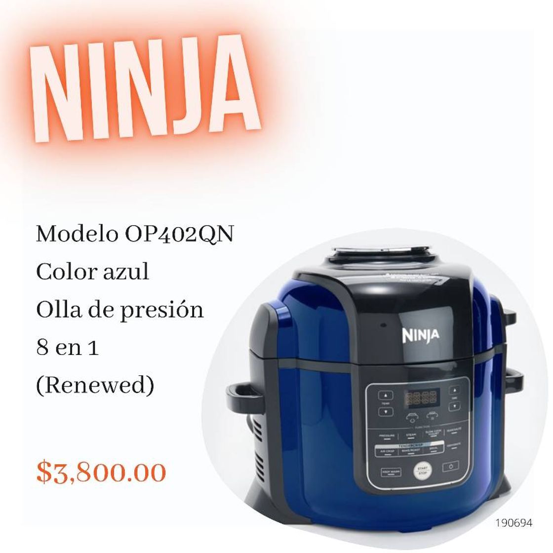 Fashion Ninja Pressure Cooker 