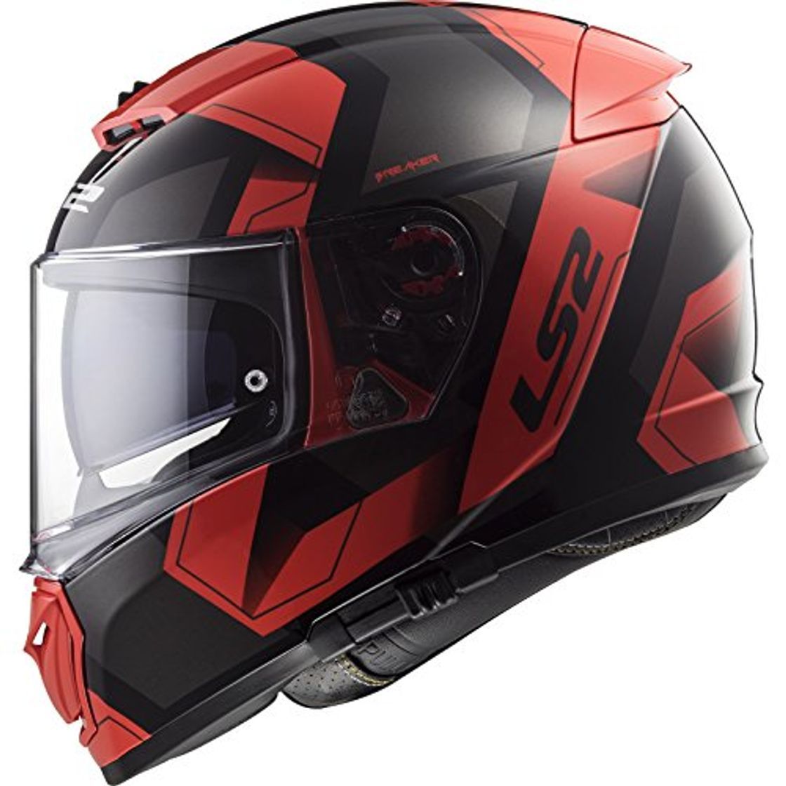 Products LS2 Casco de moto BREAKER PHYSICS Negro Rojo, Negro