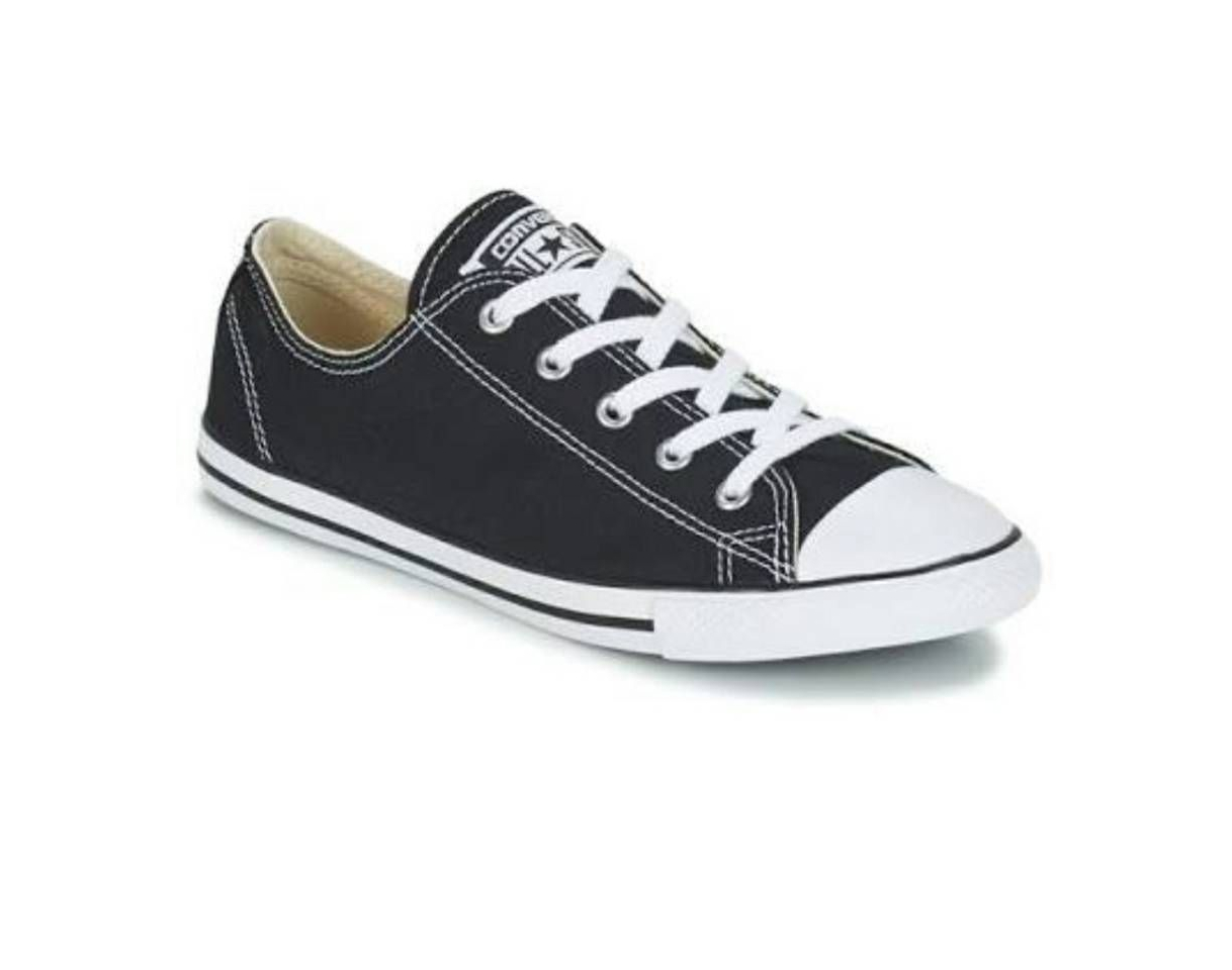 Moda Converse Chuck Taylor All Star Dainty Mujer Negro Ox Zapatillas-UK 6