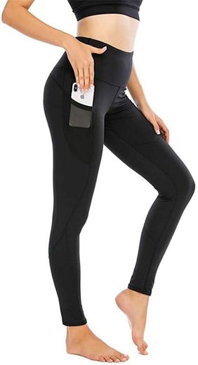 WateLves Leggings de yoga para mujer, cintura alta, bolsillo