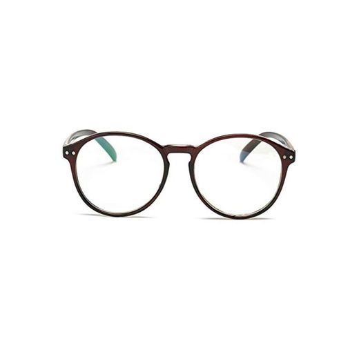 YUNCAT Retro Anteojos Lente Claro Gafas Para Mujer y Hombre Montura para Nerd Gafas