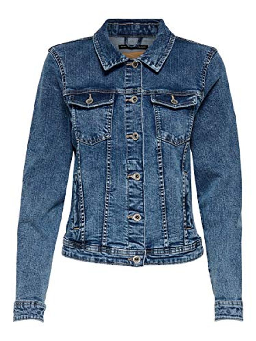 Social Only Onltia Dnm Jacket BB MB Bex02 Noos Chaqueta Vaquera, Azul