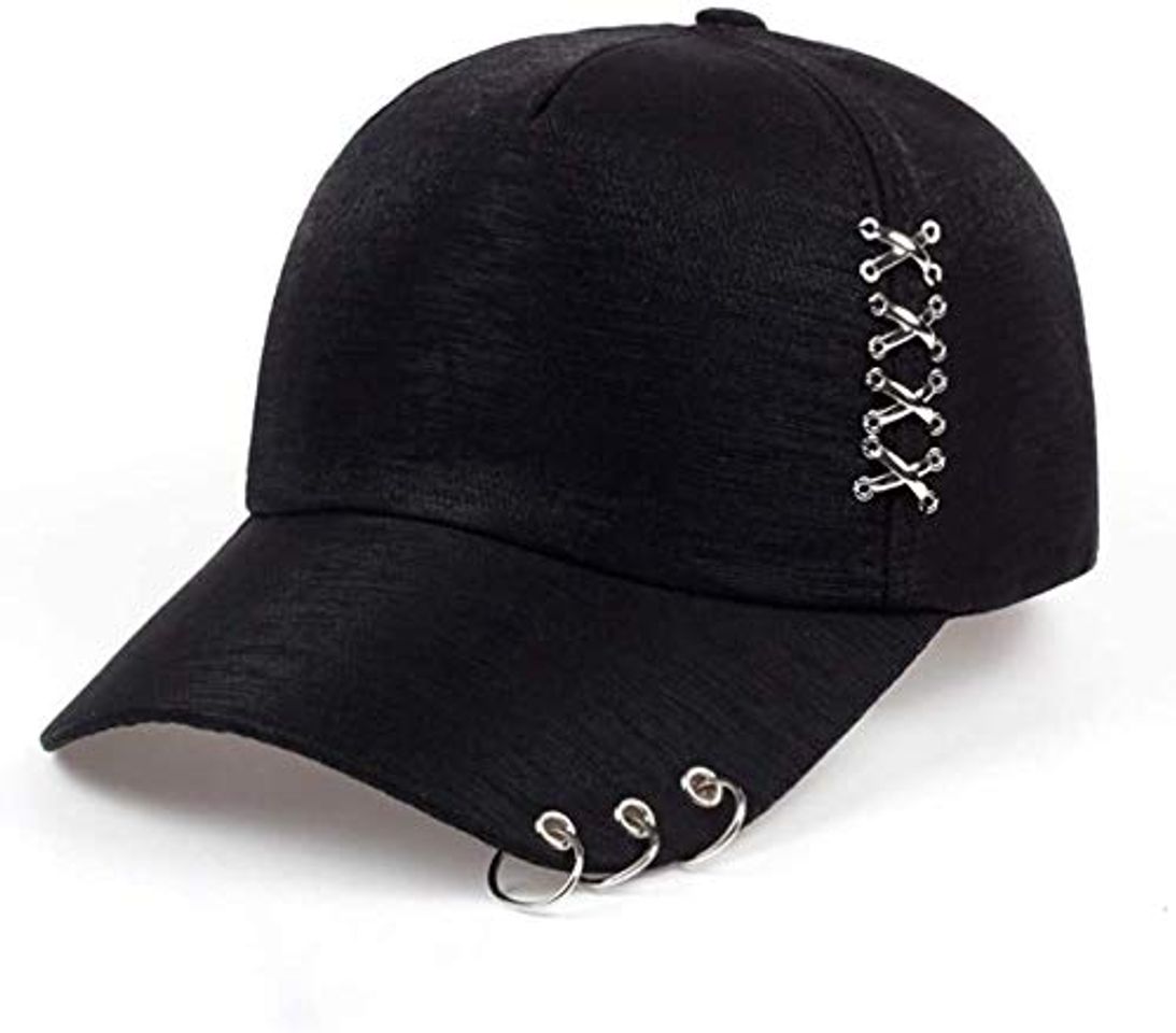 Social XJIUER hat Sombrero Visera Gorra de aro para Mujer con Anillo Color Dorado Rebote Hip Hop Sombrero Mujer Hombre papá