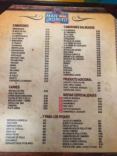 Mariscos El Torito La Marina