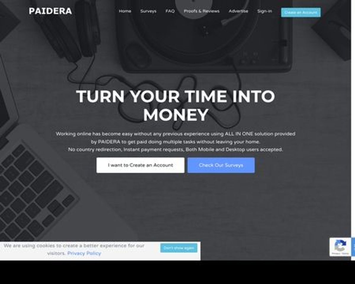 App PAIDERA - Sign-in