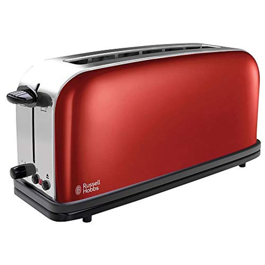 Social Russell Hobbs Colours Red - Tostadora con ranura larga para 2 rebanadas