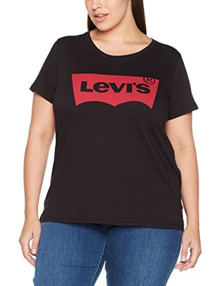 Social Levi's Plus Size Pl tee Camiseta, Negro