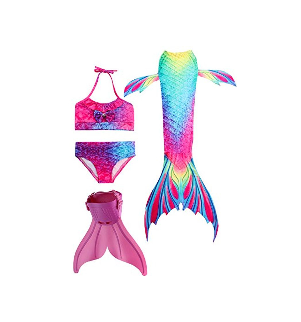 Moda Traje de Baño Niña Cola de Sirena Cosplay Mermaid Bikini de Baño